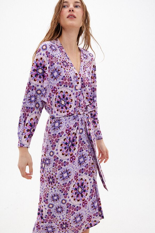 Hoss Intropia Vivian. Printed midi dress Purple