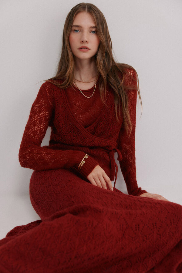 Hoss Intropia Iria. Casaco vazada Vermelho