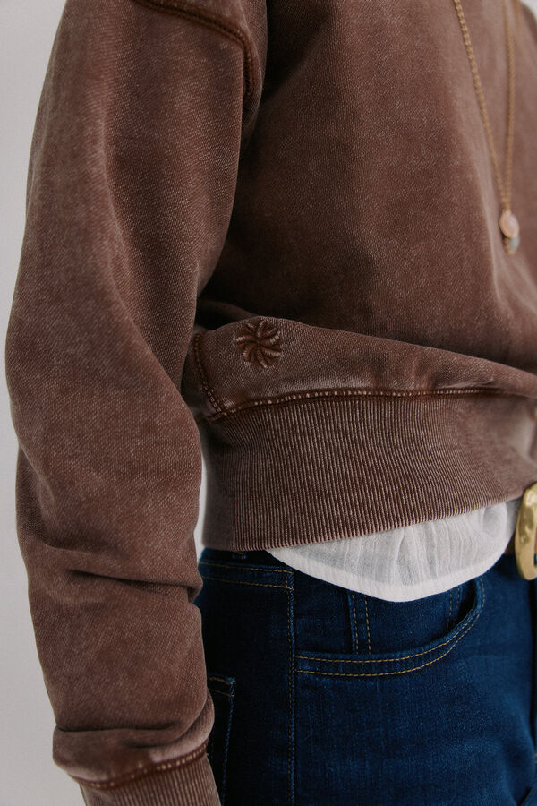 Hoss Intropia Manuela. Sweatshirt com efeito lavado Castanho