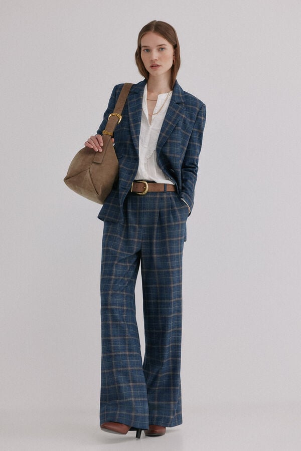 Hoss Intropia Elvira. Blazer cuadros Azul marino