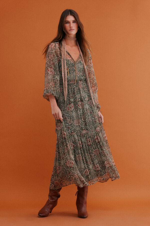 Hoss Intropia Aina. Vestido estampado Verde