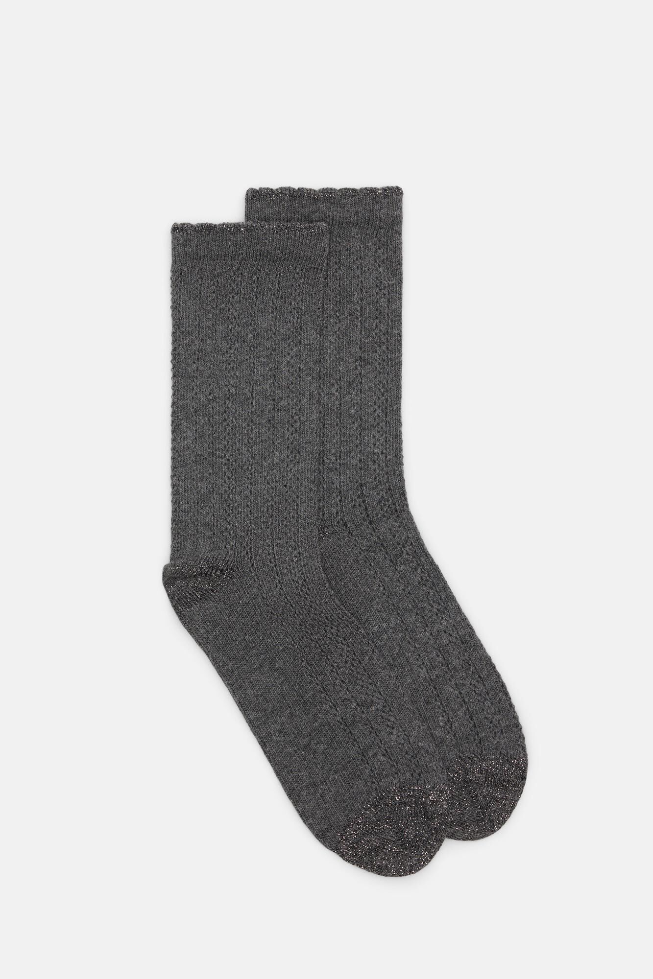 Hoss Intropia Lavinia. Meias rendadas com lurex