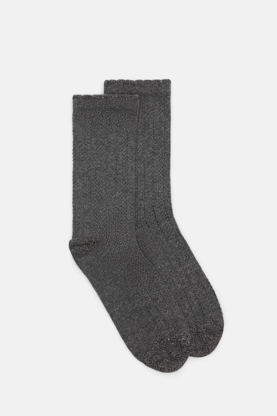 Lavinia. Calcetines calados con lurex