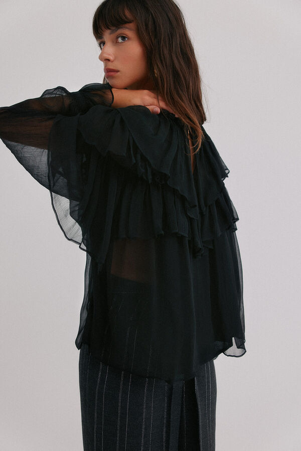 Hoss Intropia Giulia. Romantic blouse Black