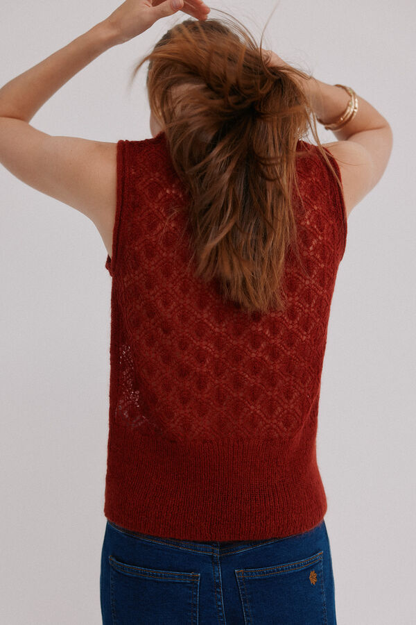 Hoss Intropia Irma. Top vazado Vermelho