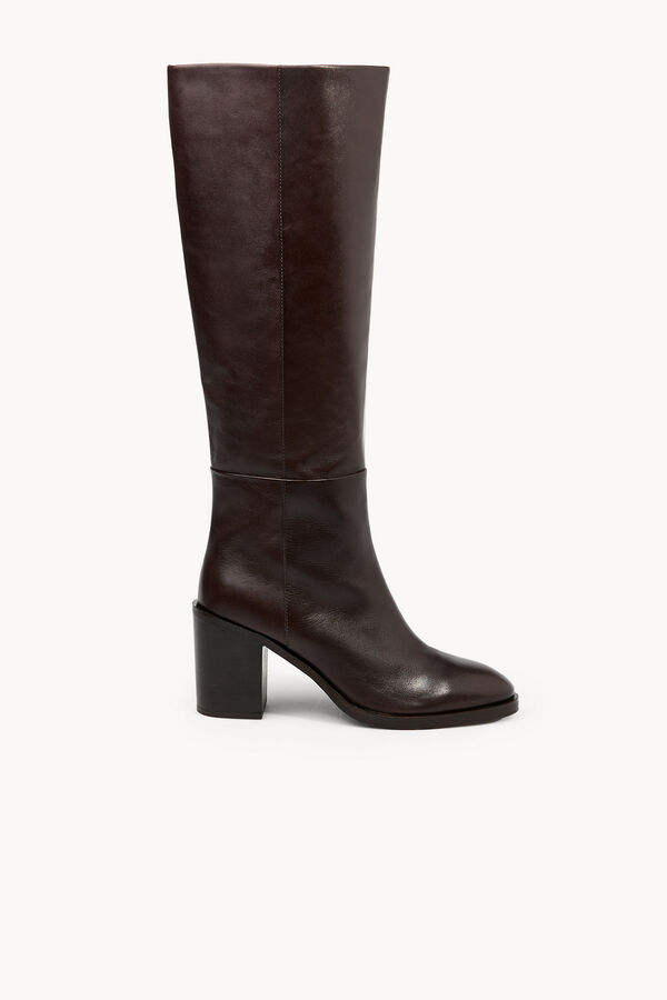 Hoss Intropia Macarena. Botas de pele de cano alto h&iacute;pica Castanho