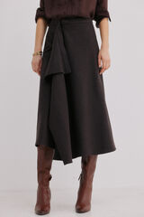 Hoss Intropia Rina. Riscas saia Castanho