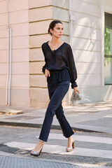 Hoss Intropia Clemência. Blusa com fecho cruzado Preto