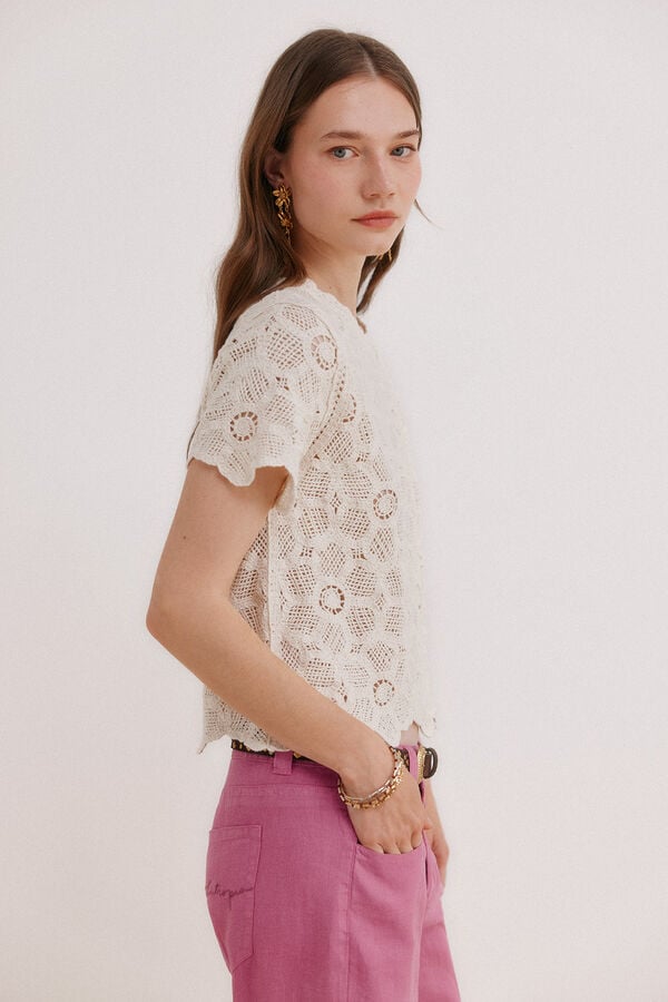 Hoss Intropia Irune.Top crochet Beige