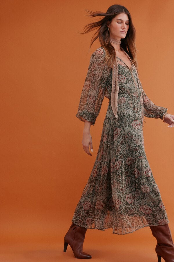 Hoss Intropia Aina. Vestido estampado Verde