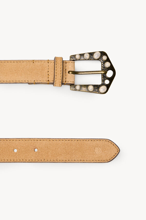 Hoss Intropia Lisa.Cinto liso de croute Beige