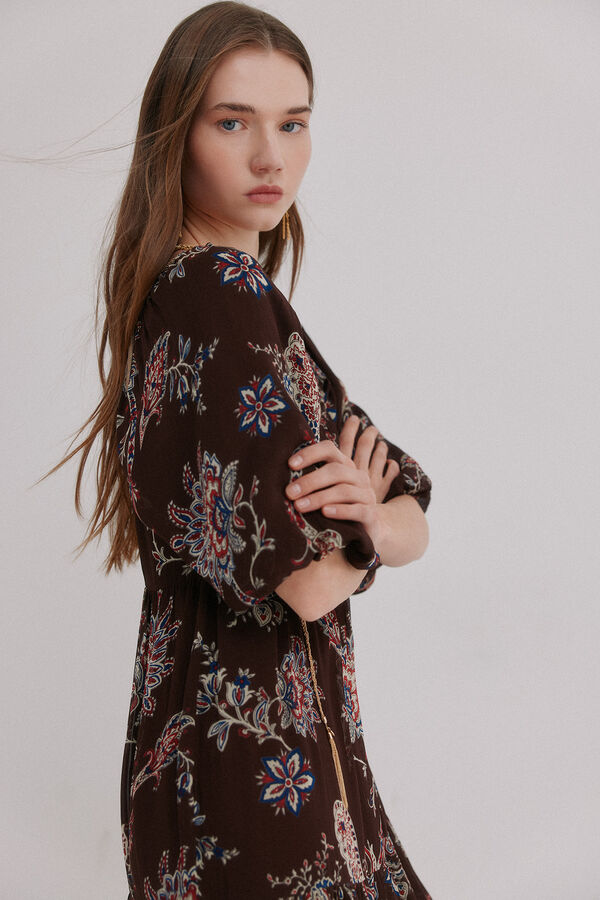 Hoss Intropia Adela. Vestido estampado Castanho