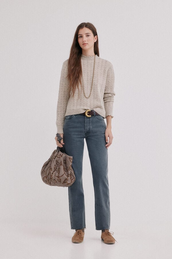 Hoss Intropia Ianthe. Camisola de malha Ecru