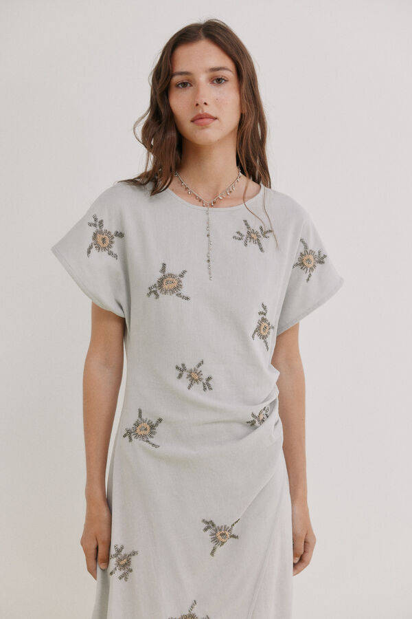 Hoss Intropia Aveline. Vestido com missangas Azul