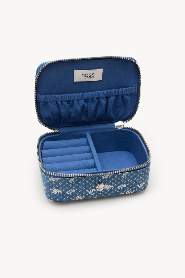 Hoss Intropia Lola. Caixa de joias estampada Azul