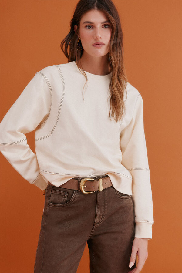 Hoss Intropia Mila. Moletom sweatshirt Beige