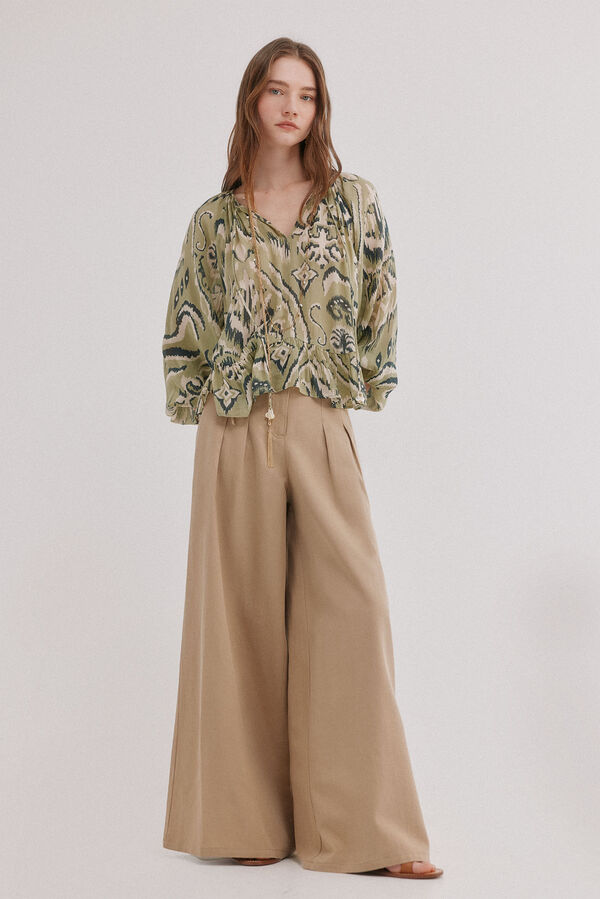 Hoss Intropia Camisa. Blusa estampada Verde