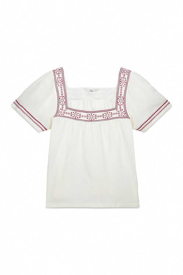 Hoss Intropia Fernanda. camiseta bata Ecru