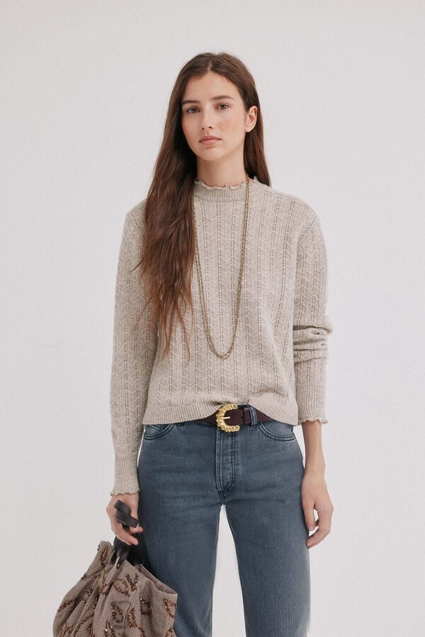 Hoss Intropia Ianthe. Camisola de malha Ecru
