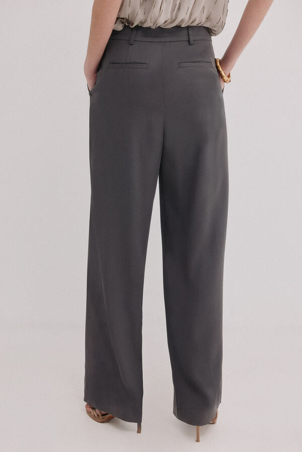 Hoss Intropia Paloma. Double pleat trousers Gray