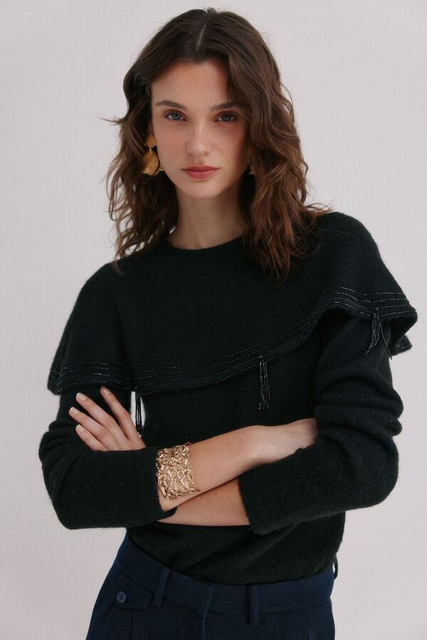 Hoss Intropia Izar. Camisola com capa Preto