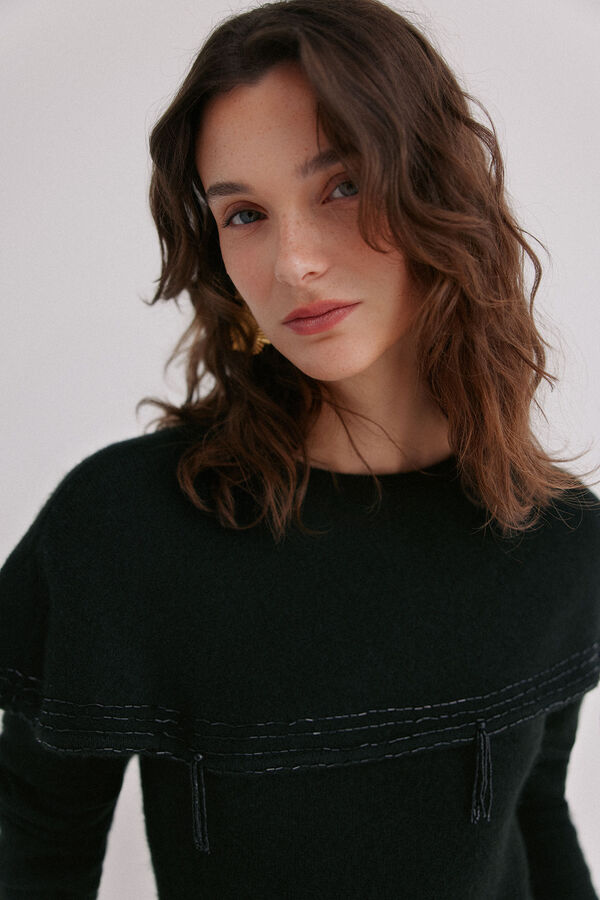 Hoss Intropia Izar. Camisola com capa Preto