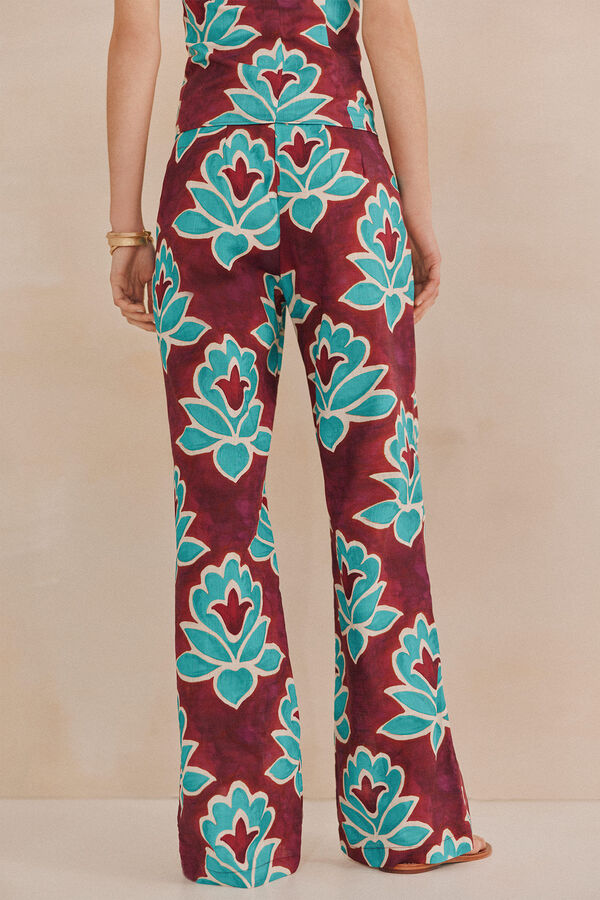 Hoss Intropia Poline. Printed pants Burgundy