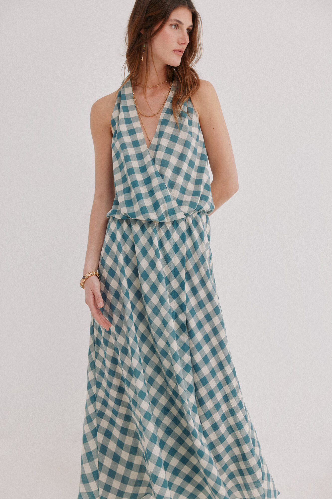 Hoss Intropia Vestido estampado vichy