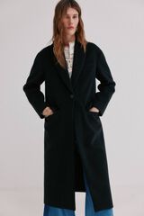 Hoss Intropia Lapel collar coat Florence Black
