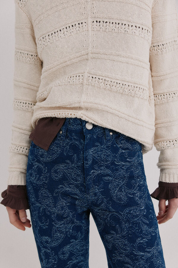 Hoss Intropia Brenda. Jeans jacquard Azul