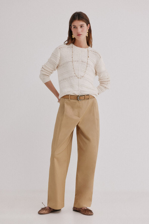 Hoss Intropia Iseult. Camisola com textura Ecru