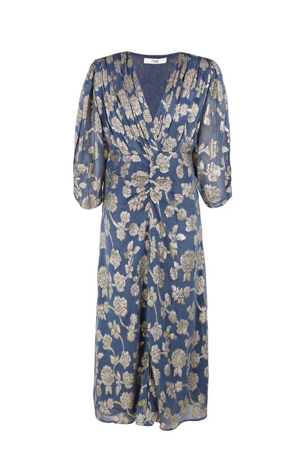Hoss Intropia Amanda. Vestido jacquard Azul