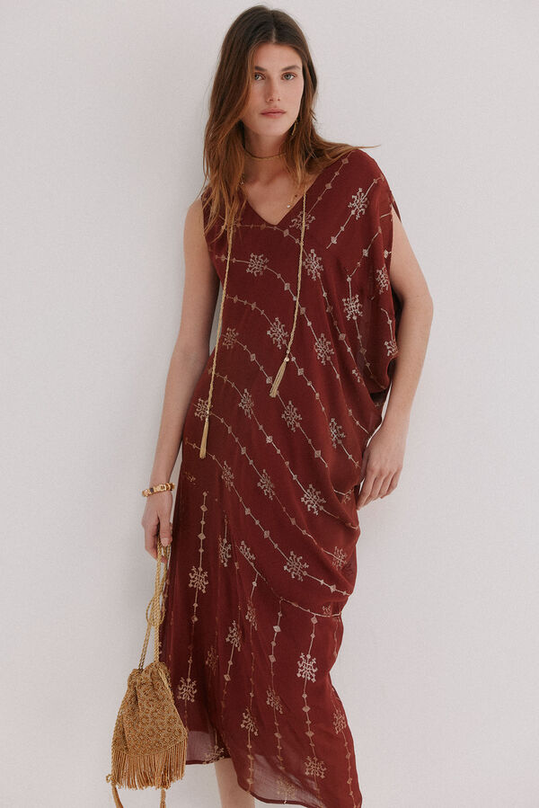 Hoss Intropia Atenea. Vestido comprido assim&eacute;trico Granada