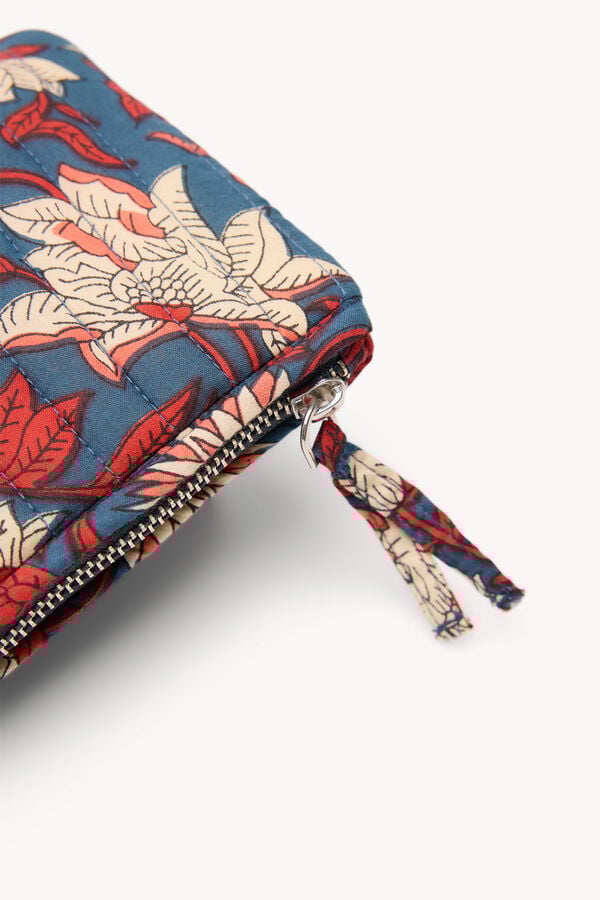 Hoss Intropia Lucina. Carteira estampada acolchoada Azul