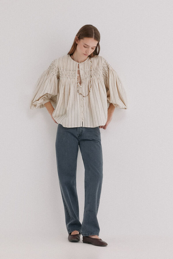Hoss Intropia Cayetana. Blusa fluida Ecru
