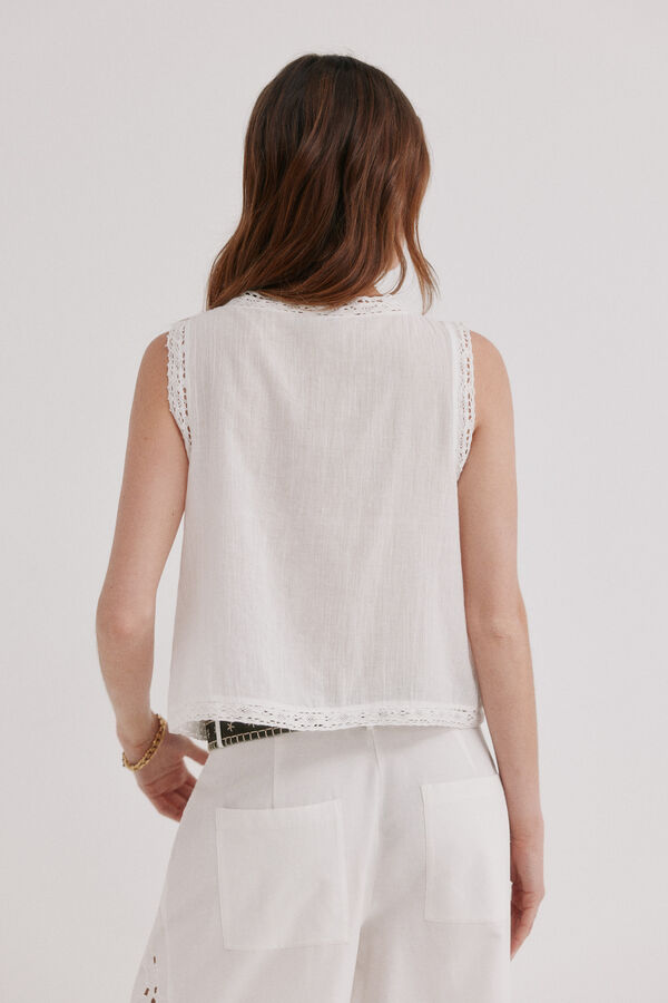 Hoss Intropia Cora. Blusa rom&aacute;ntica Marfil