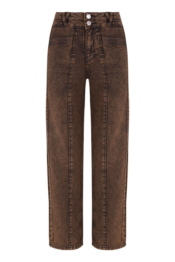 Hoss Intropia Odele. Jeans entallados con cortes Marron