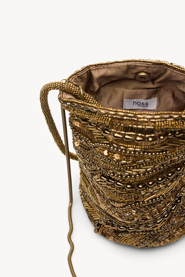 Hoss Intropia Nuria. Mala de missangas Dourado