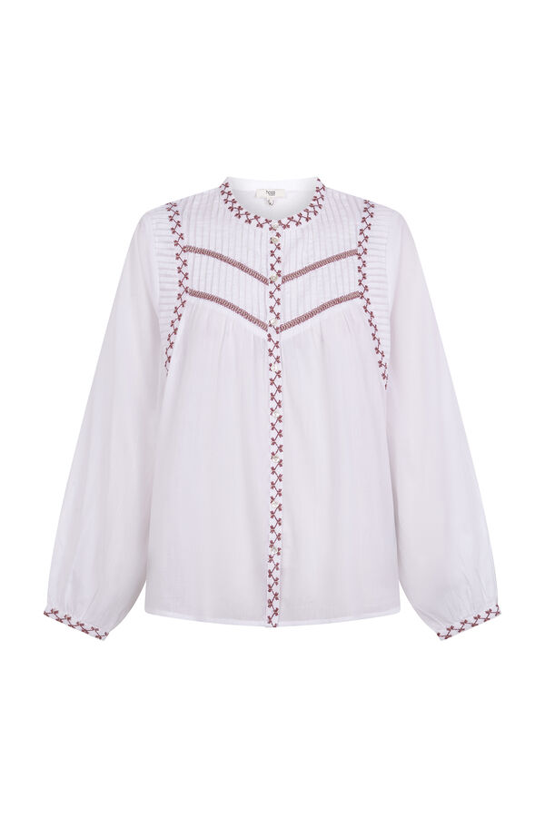 Hoss Intropia Clara. Blusa bordada Blanco