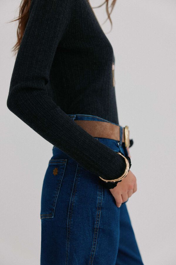 Hoss Intropia Nidia. Top with wave detail Gray