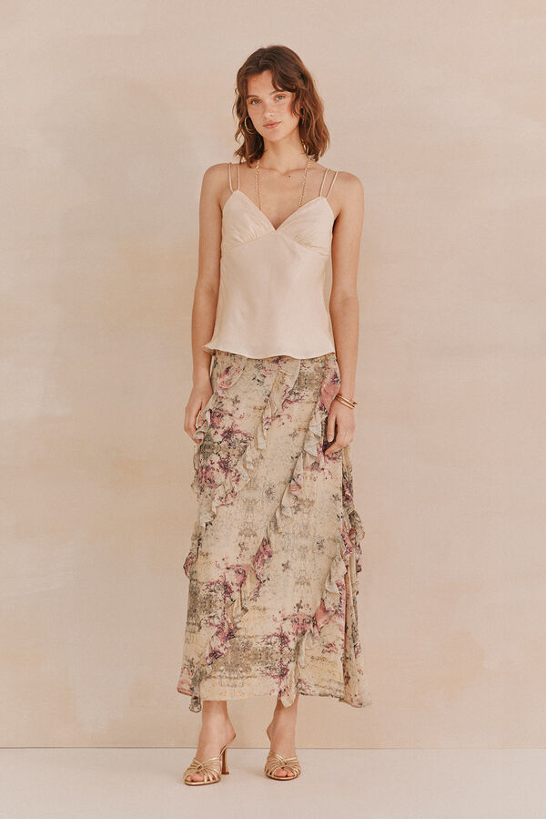 Hoss Intropia Gertrude. Lingerie top. Beige
