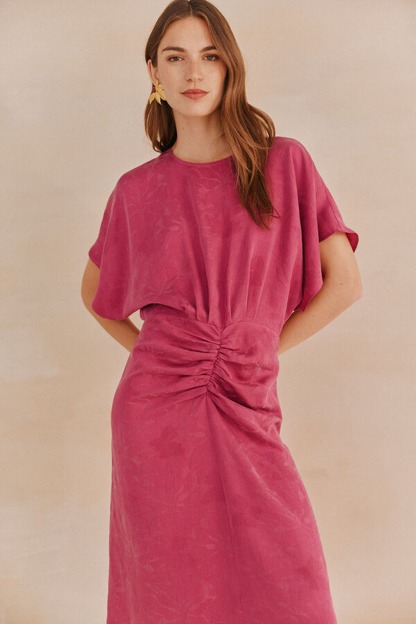 Hoss Intropia Luz. Vestido jaquard Rosa