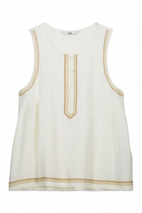 Hoss Intropia Magda. T-shirt bordada Branco