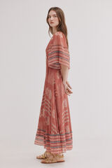 Hoss Intropia Ana. Vestido midi fluido Multicolorido