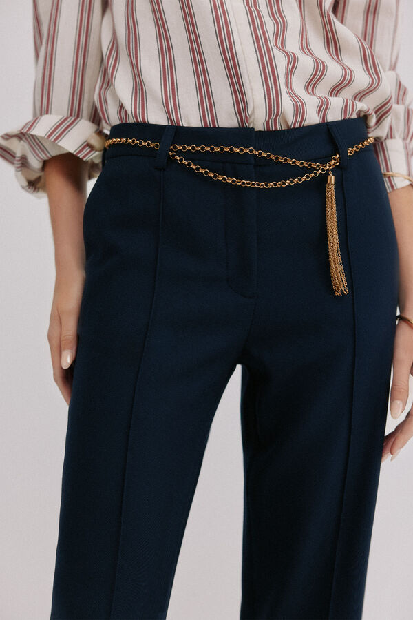 Hoss Intropia Poppy. Calça retas Preto