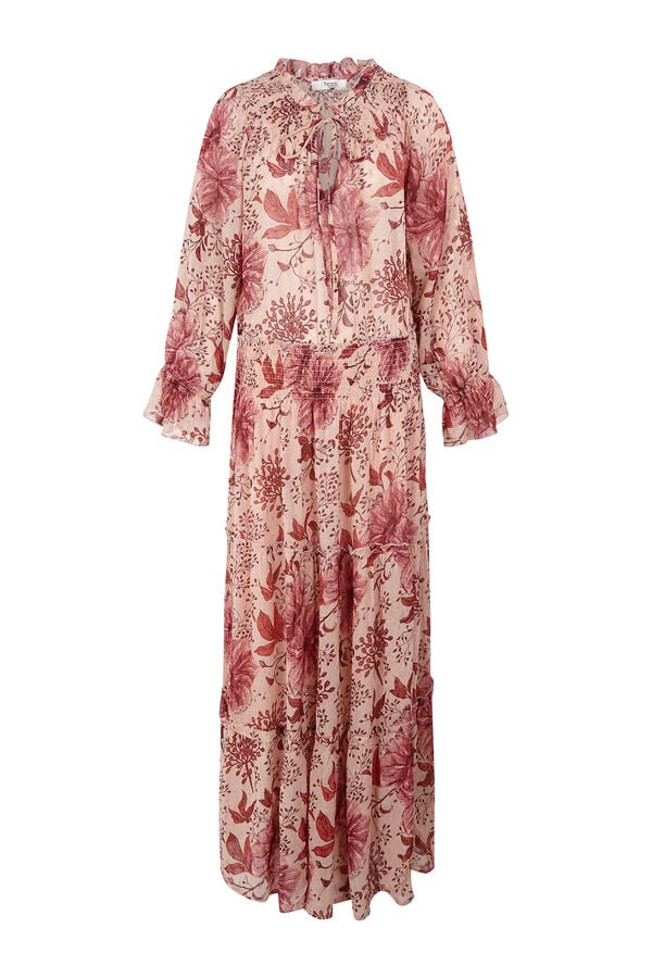 Hoss Intropia Amira. Vestido largo flu&iacute;do Estampado granate