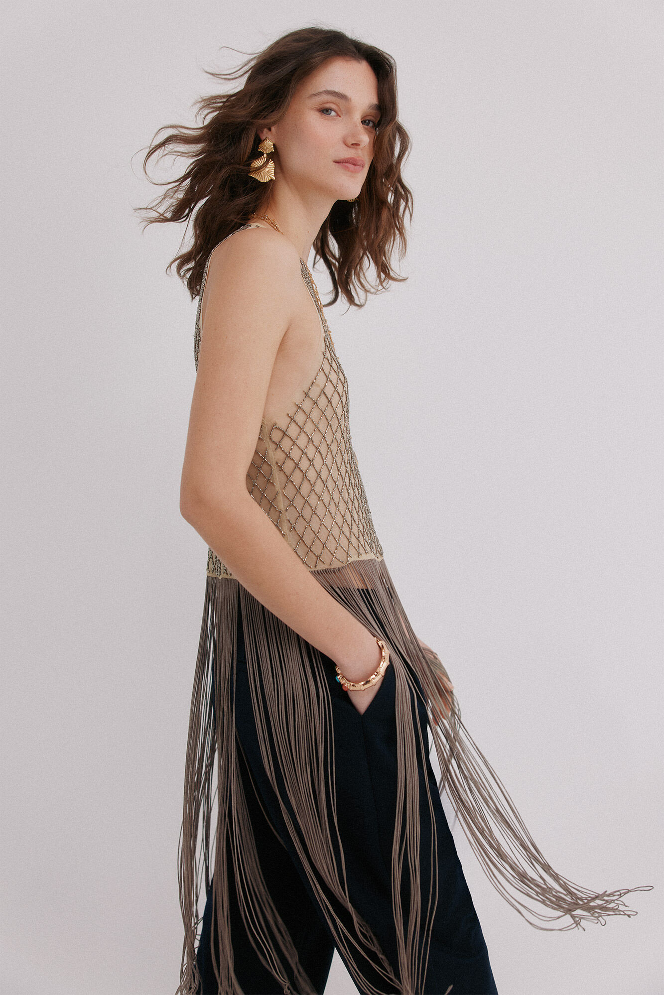 Hoss Intropia Cindy. Top con abalorios