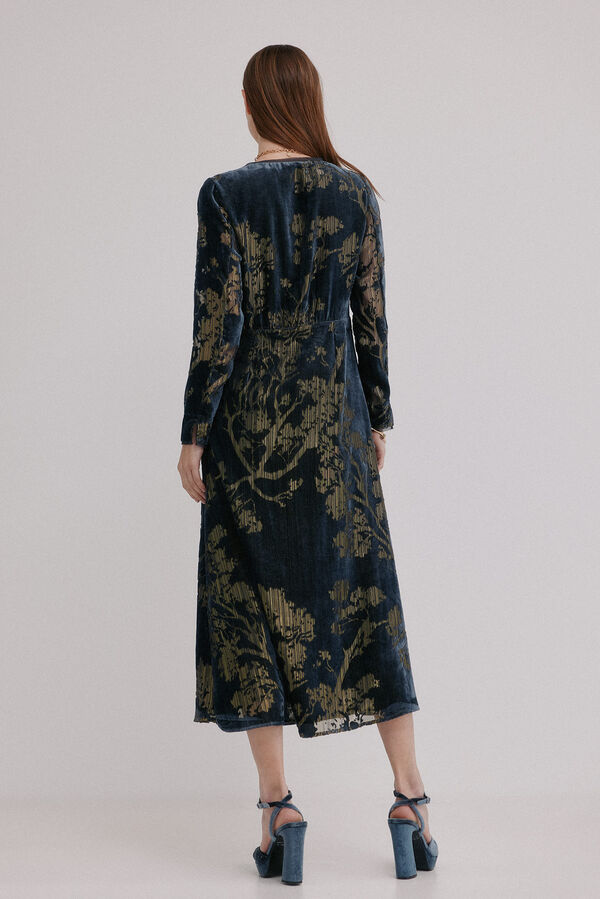 Hoss Intropia Adriana. Vestido jacquard Azul