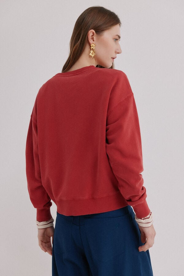 Hoss Intropia Menc&iacute;a. Sweatshirt lavada Vermelho