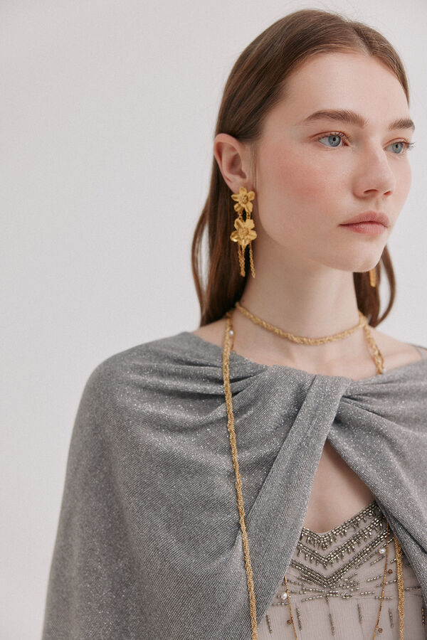 Hoss Intropia Laila. Capa com n&oacute; e brilho Cinzento